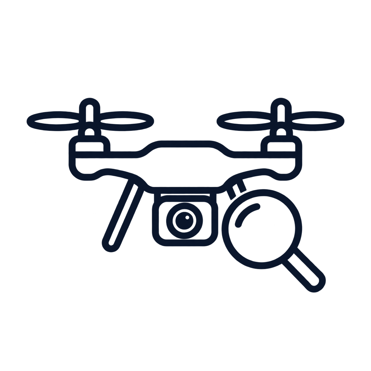 Dron con lupa